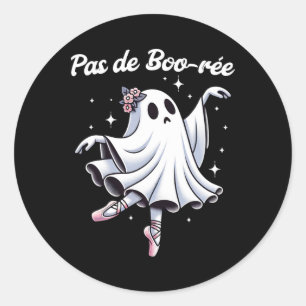 Pas De Boo-rée Ballet Dancer Ghost Dance Teacher H Classic Round Sticker
