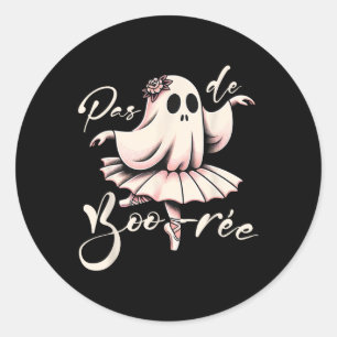 Pas De Boo-rée Ballet Dancer Ghost Dance Teacher H Classic Round Sticker