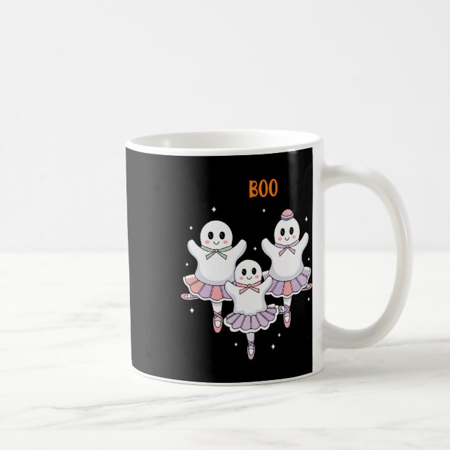 Pas De Boo-rée Ballet Dancer Spooky Ghost Hallowee Coffee Mug (Right)