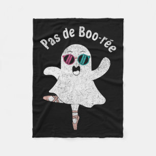 Pas De Boo-rée Cute Ballerina Ghost Funny Ballet Fleece Blanket