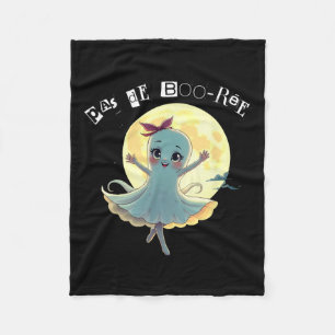 Pas De Boo-rée Funny Ballet Ghost Halloween Dance Fleece Blanket