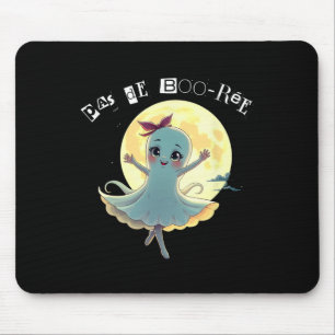 Pas De Boo-rée Funny Ballet Ghost Halloween Dance Mouse Pad