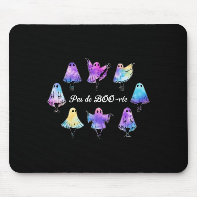 Pas De Boo-rée Funny Ballet Ghosts Dance Halloween Mouse Pad (Front)