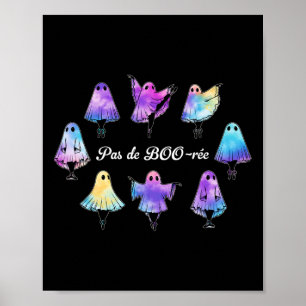 Pas De Boo-rée Funny Ballet Ghosts Dance Halloween Poster