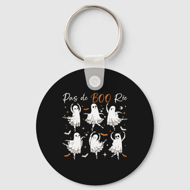 Pas De Boo-rée Funny Ballet Ghosts Dance Teacher H Key Ring (Front)