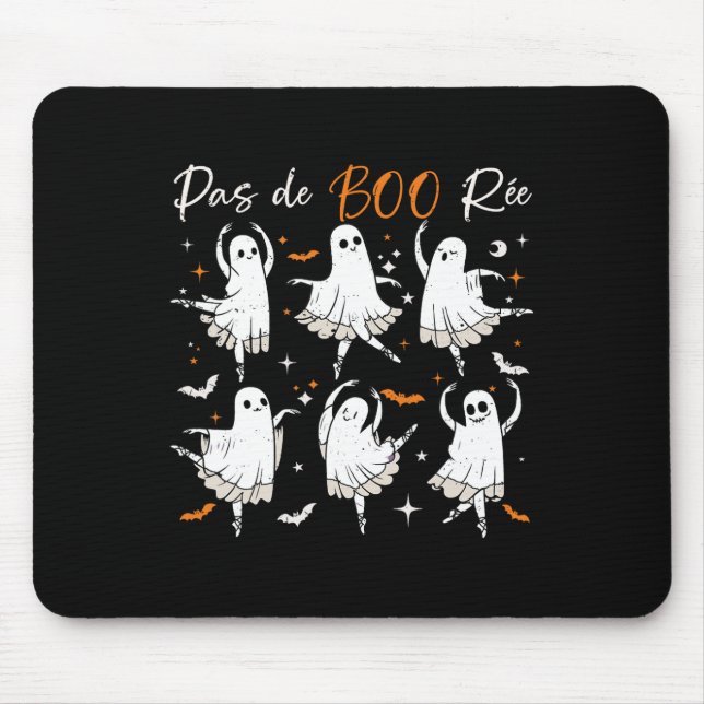 Pas De Boo-rée Funny Ballet Ghosts Dance Teacher H Mouse Pad (Front)