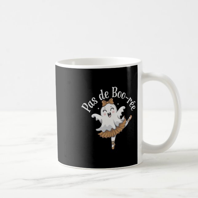 Pas De Boo-rée Funny Ballet Ghosts Halloween Dance Coffee Mug (Right)