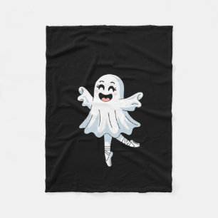 Pas De Boo-rée Funny Ballet Ghosts Halloween Dance Fleece Blanket