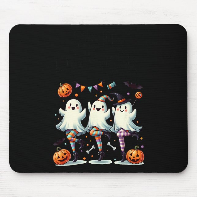 Pas De Boo-rée Funny Ballet Ghosts Halloween Dance Mouse Pad (Front)