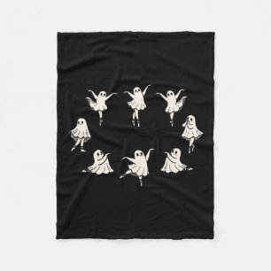 Pas De Boo-rée Funny Ballet Spooky Ghosts Dance Ha Fleece Blanket