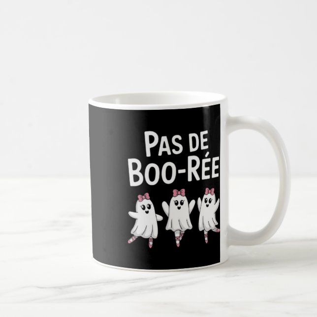 Pas De Boo Ree Funny Dancing Ballet Spooky Hallowe Coffee Mug (Right)