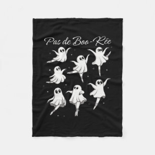 Pas De Boo-rée Funny Ghost Ballet Dance Halloween Fleece Blanket
