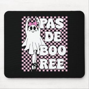 Pas De Boo-ree Funny Retro Ballet Ghosts Halloween Mouse Pad