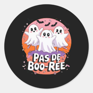 Pas De Boo-rée Ghost Ballet Dance Teacher Funny Ha Classic Round Sticker