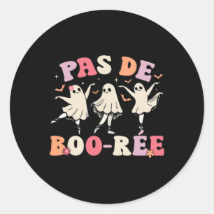 Pas De Boo-rée Ghost Ballet Dancer Halloween Dance Classic Round Sticker