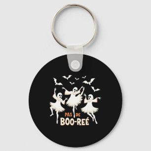 Pas De Boo-rée Ghost Ballet Dancer Halloween Dance Key Ring