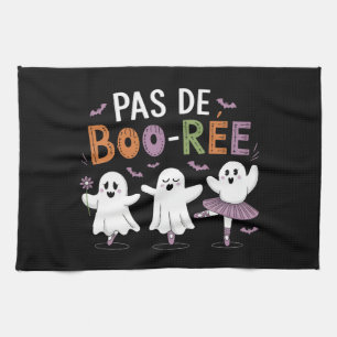 Pas de BOO-ree Ghost Ballet Dancer Teacher  Tea Towel