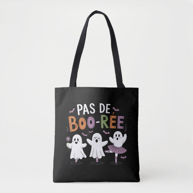 Pas de BOO-ree Ghost Ballet Dancer Teacher  Tote Bag (Front)