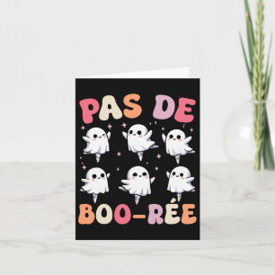 Pas De Boo-rée Spooky Halloween Ghost Ballet Dance Card