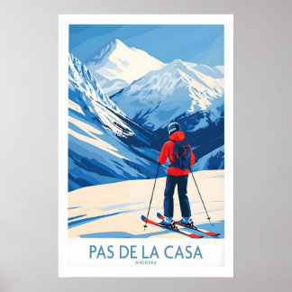 Pas de la Casa Andorra Print Pyrenees Skiing