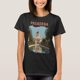 Pasadena California City Hall Retro Travel T-Shirt