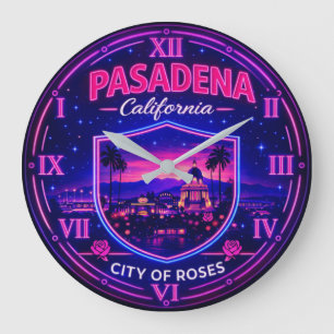 Pasadena California City of Roses Large Clock