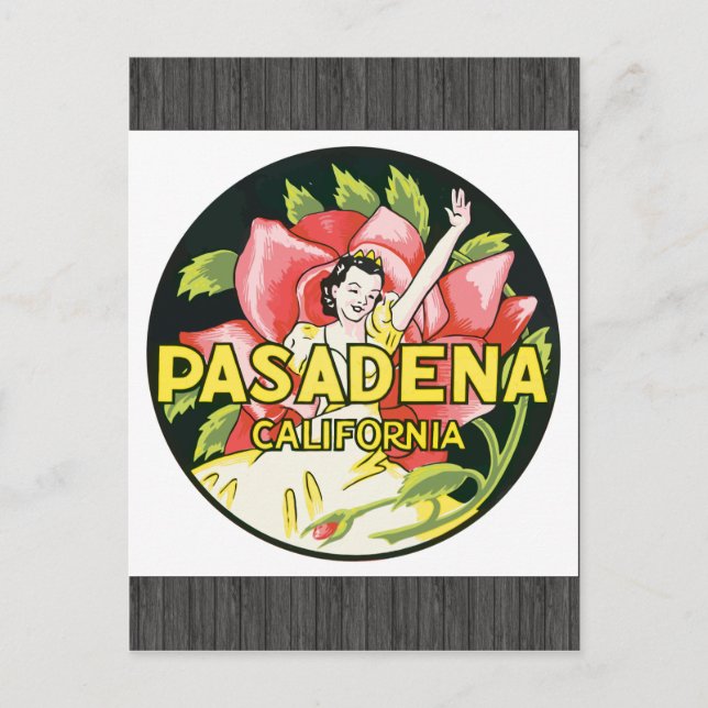 Pasadena California, Vintage Postcard (Front)