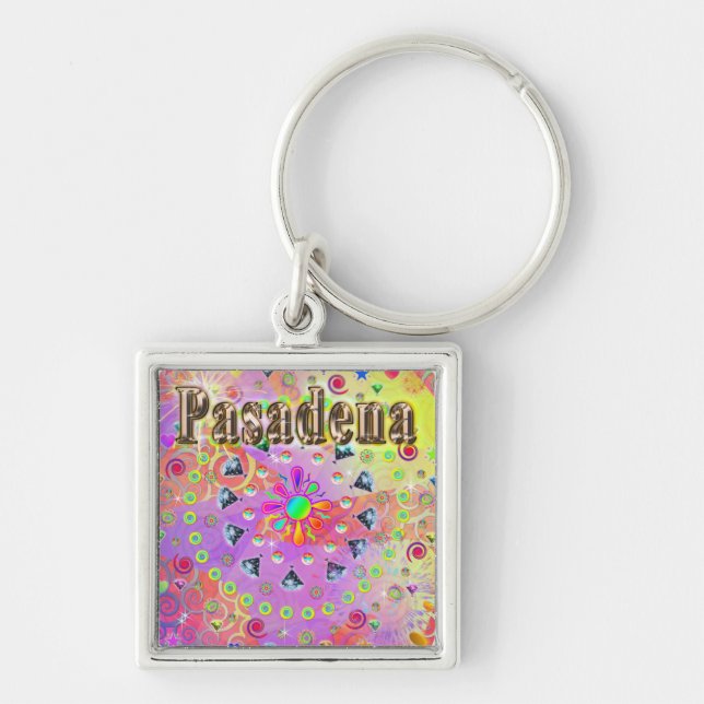 Pasadena Lucky Golden Keychain (Front)