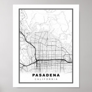 Pasadena Map Poster