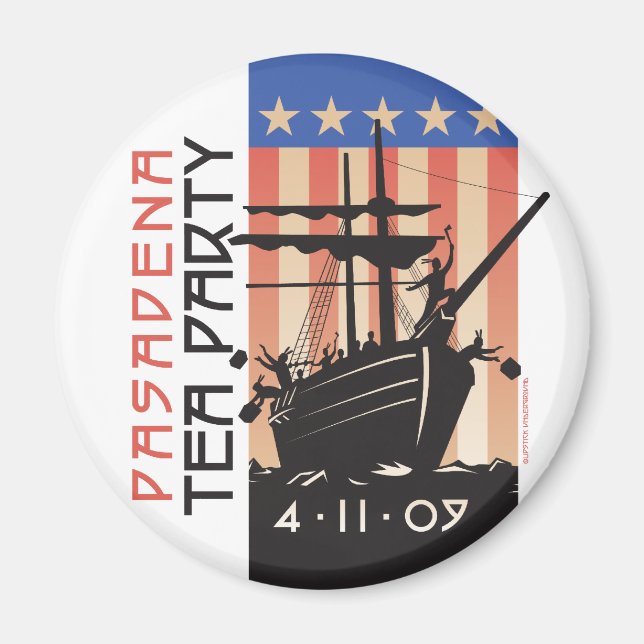 Pasadena Tea Party Magnet (Front)
