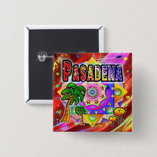 Pasadena Tropical Friends Button