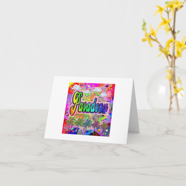 Pasadena Vista Express Greeting Card (Yellow Flower)