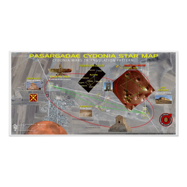 Pasargadae Star Map Poster (Front)