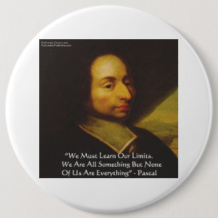 Pascal "Learn Limitations" Wisdom Quote Gifts 6 Cm Round Badge