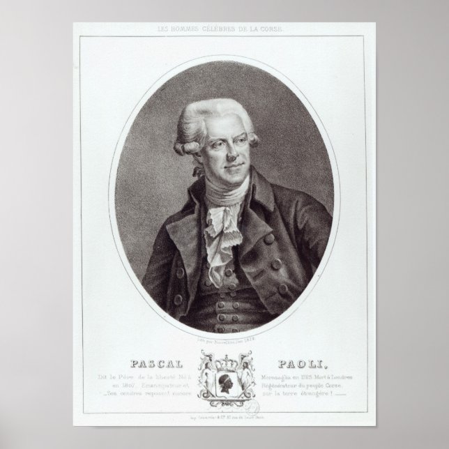 Pascal Paoli, 1872 Poster (Front)