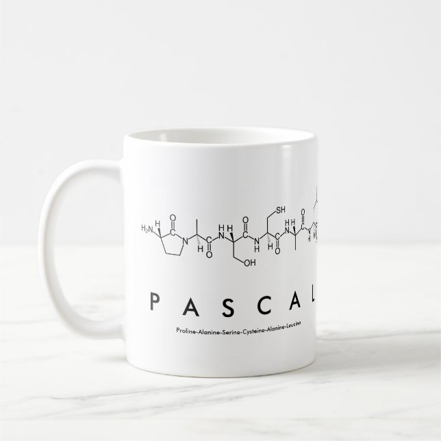Pascal peptide name mug (Left)