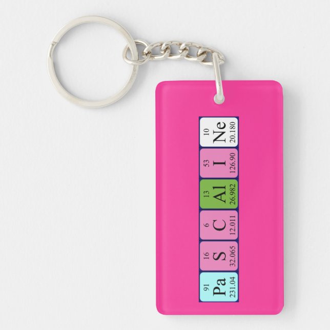Pascaline periodic table name keyring (Front)