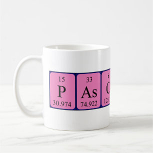 Pascaline periodic table name mug