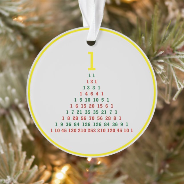Pascal's triangle christmas tree  ornament (Tree)