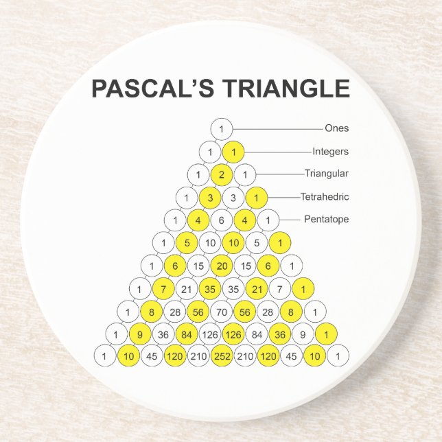 Pascal's Triangle Coaster (Front)