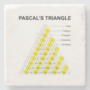 Pascal's Triangle Stone Coaster