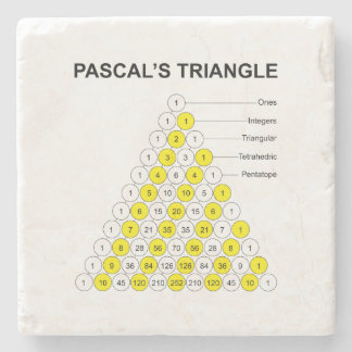 Pascal's Triangle Stone Coaster