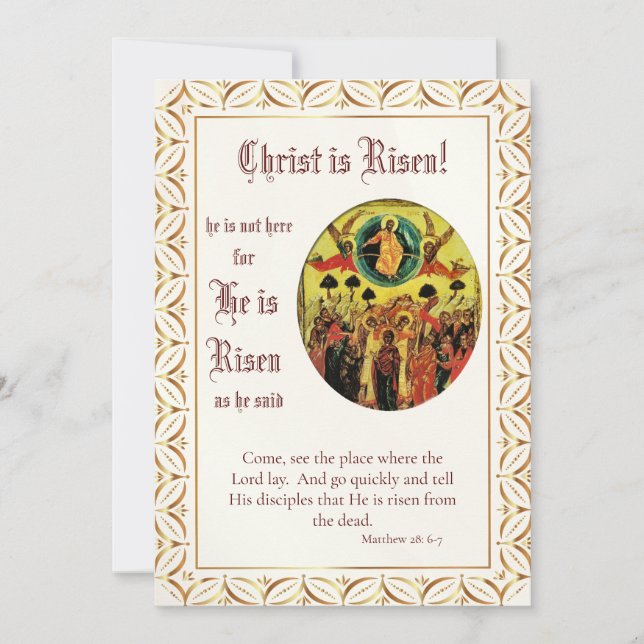 Pascha Easter Orthodox Christian Ascension Icon (Front)