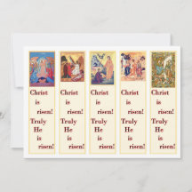 Pascha (Orthodox Easter) set of cut out bookmarks