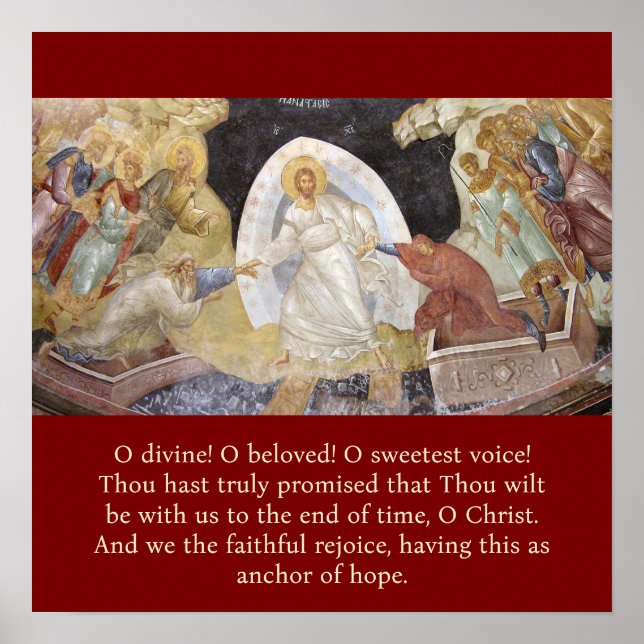 Paschal canon Ode 9 Troparion 1 poster for Easter (Front)