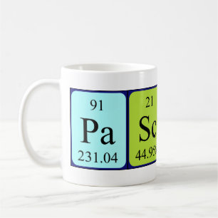 Pascual periodic table name mug