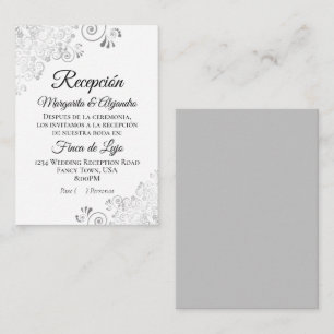 Pase o Boleto Para la Recepción de la Boda Enclosure Card