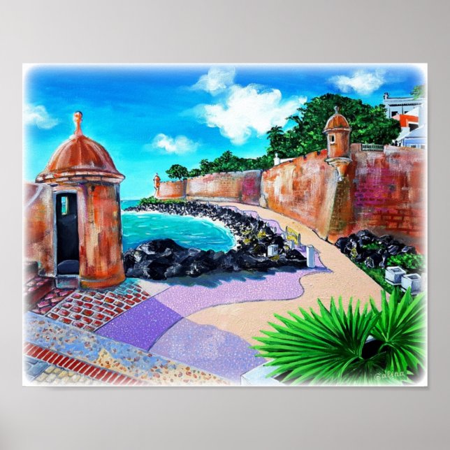 Paseo del Morro, Old San Juan, Puerto Rico Poster (Front)