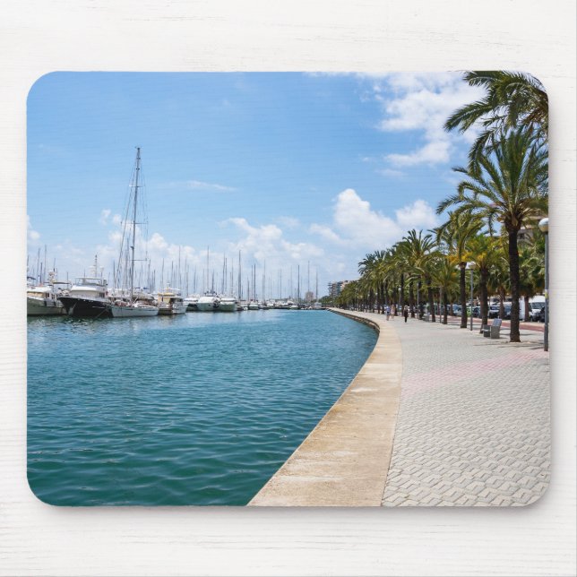 Paseo maritimo - Palma de Mallorca, Spain Mouse Pad (Front)