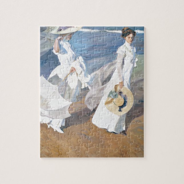 Paseo por la playa - Sorolla - 1909 Jigsaw Puzzle (Vertical)